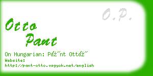 otto pant business card